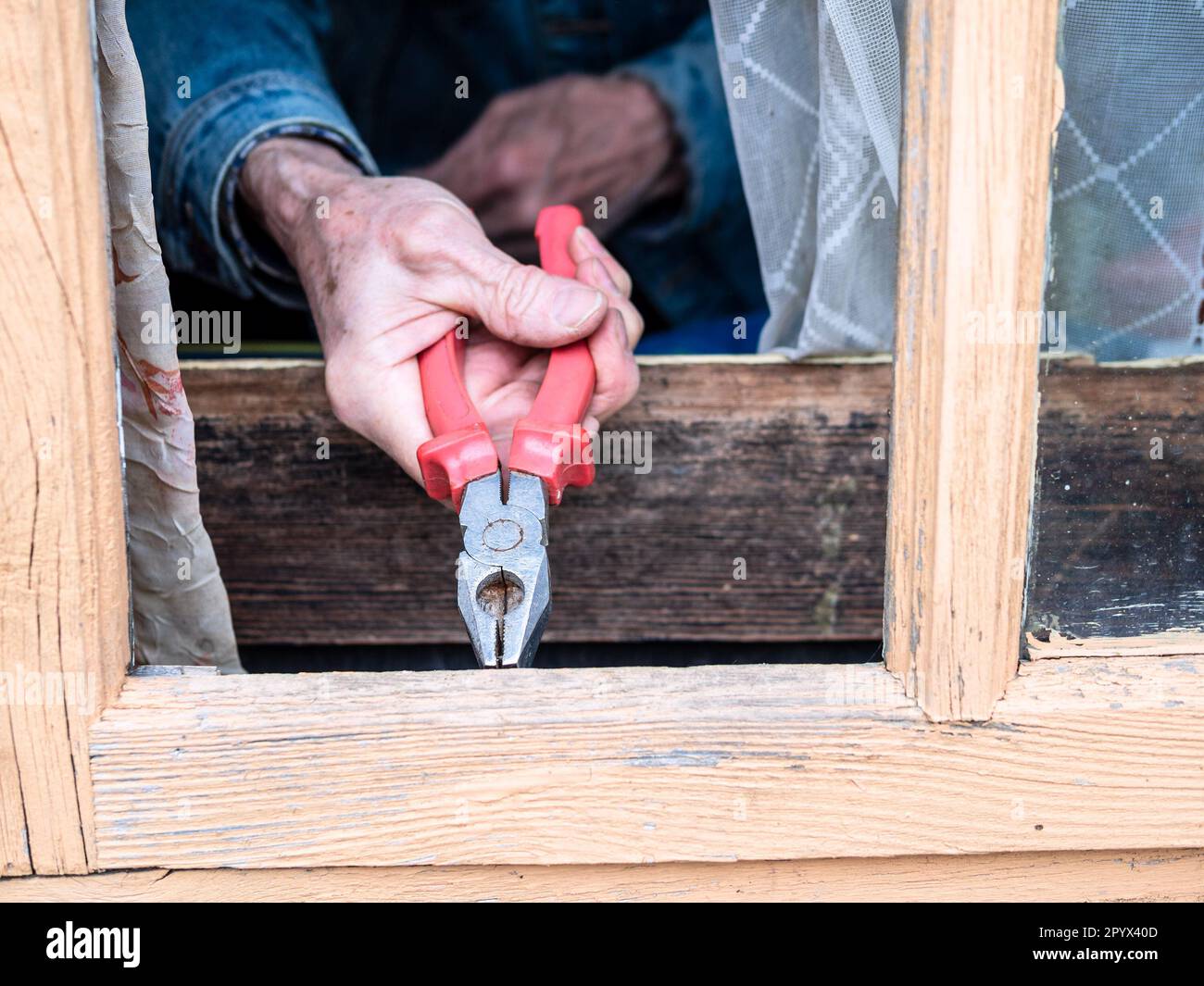 Pilers Window Close up wooden window hi-res stock photography and images - Alamy