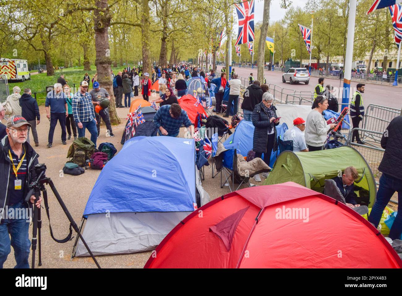 London, England, UK. 5th May, 2023. Royal superfans camp out on The