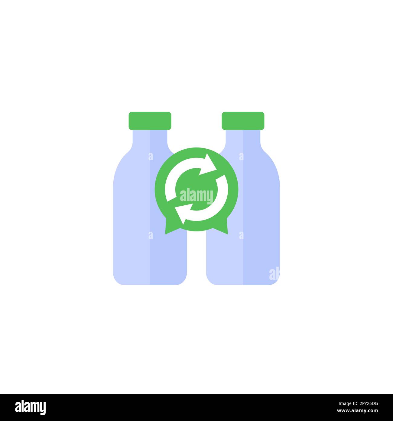 plastic bottles recycling icon, flat vector Stock Vector Image & Art ...