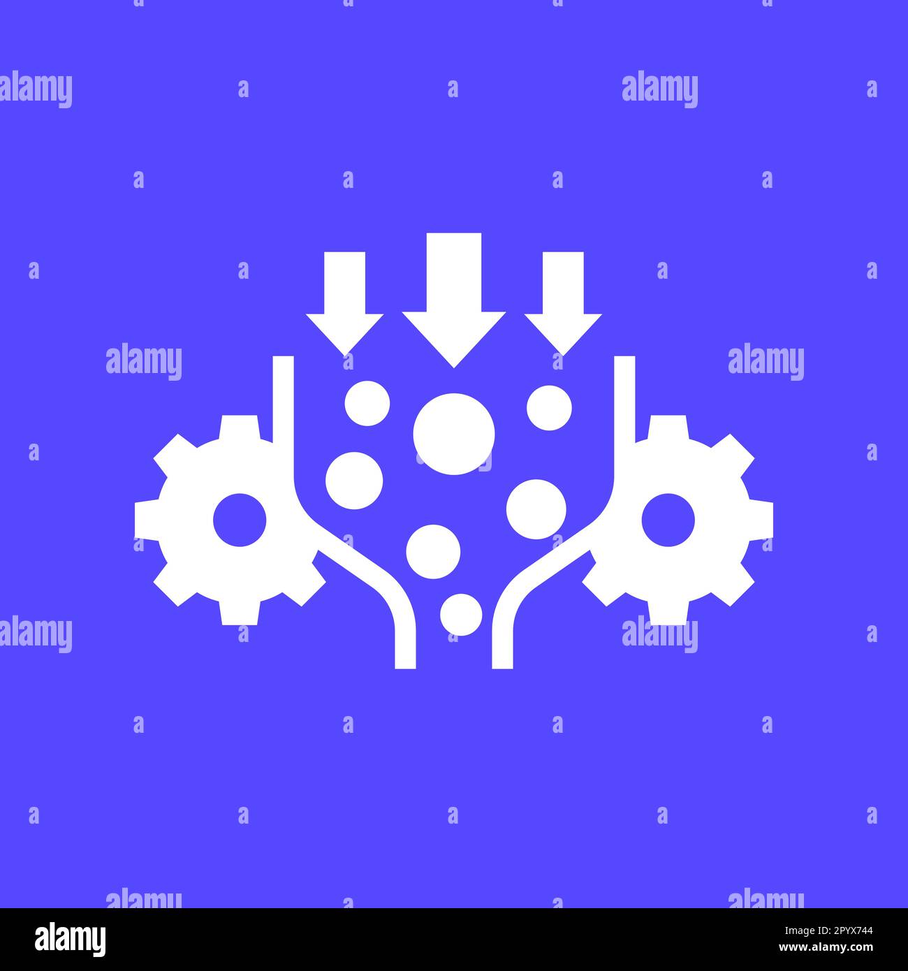 Bottleneck analysis icon with gears Stock Vector Image & Art Alamy