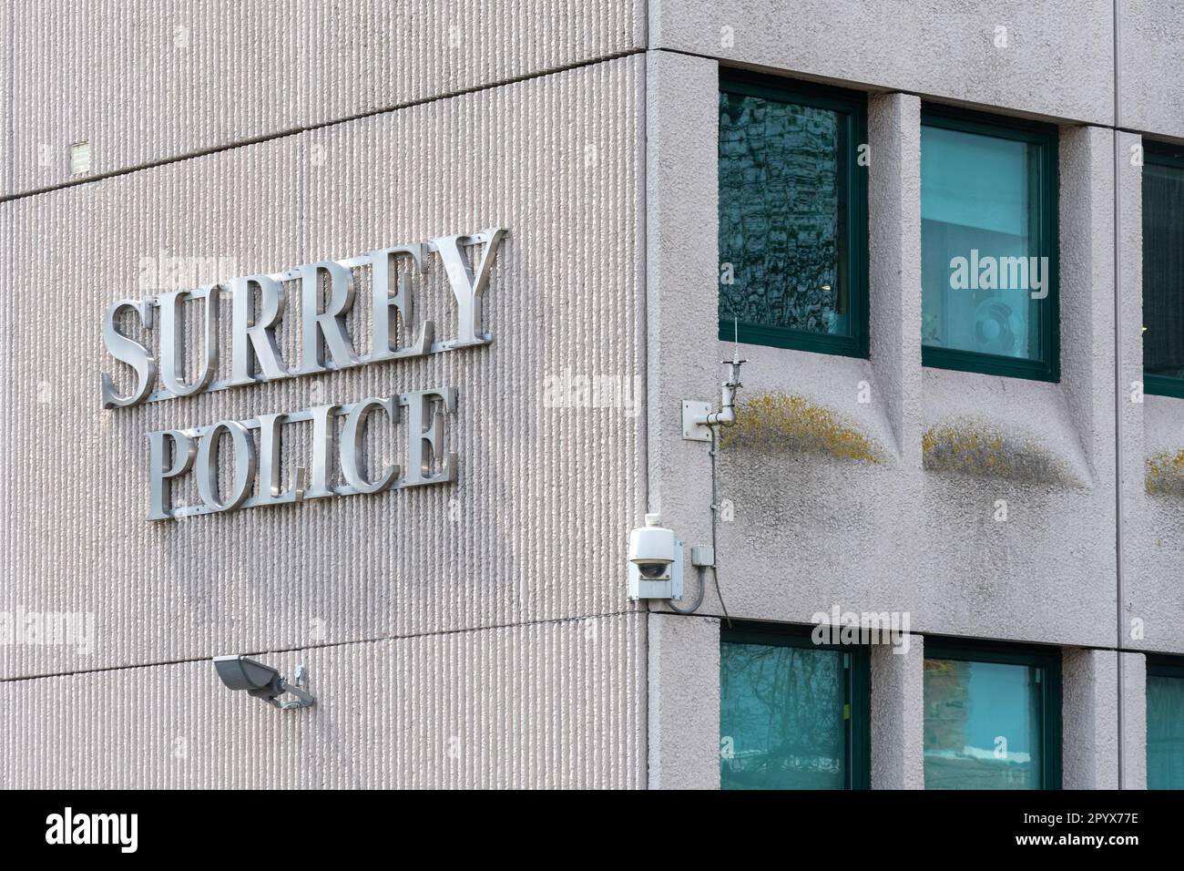 Surrey Police Station building in Guildford town, Surrey, England, UK