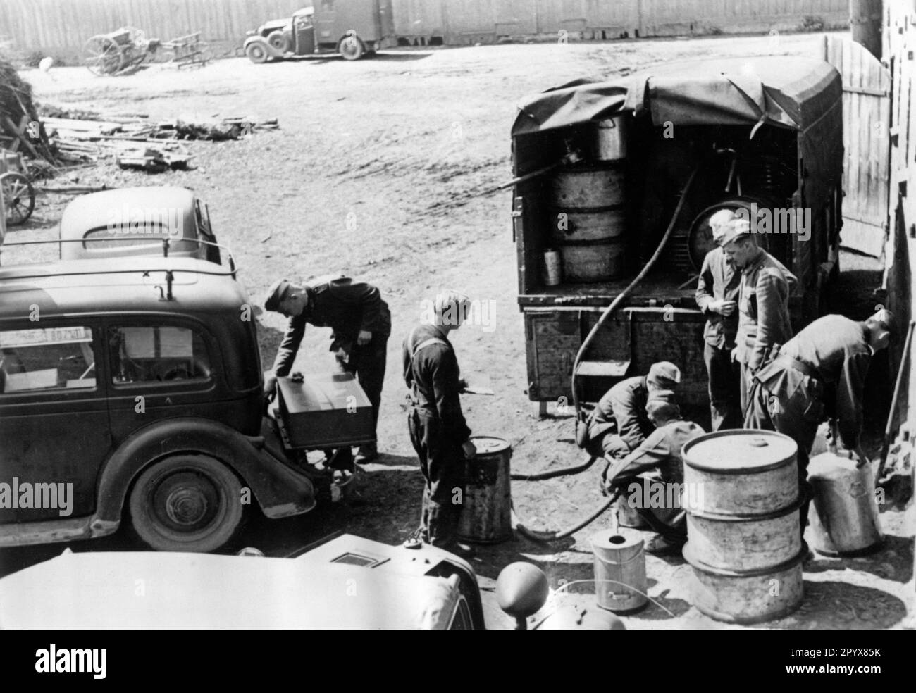 World war ii gasoline barrels hi-res stock photography and images - Alamy