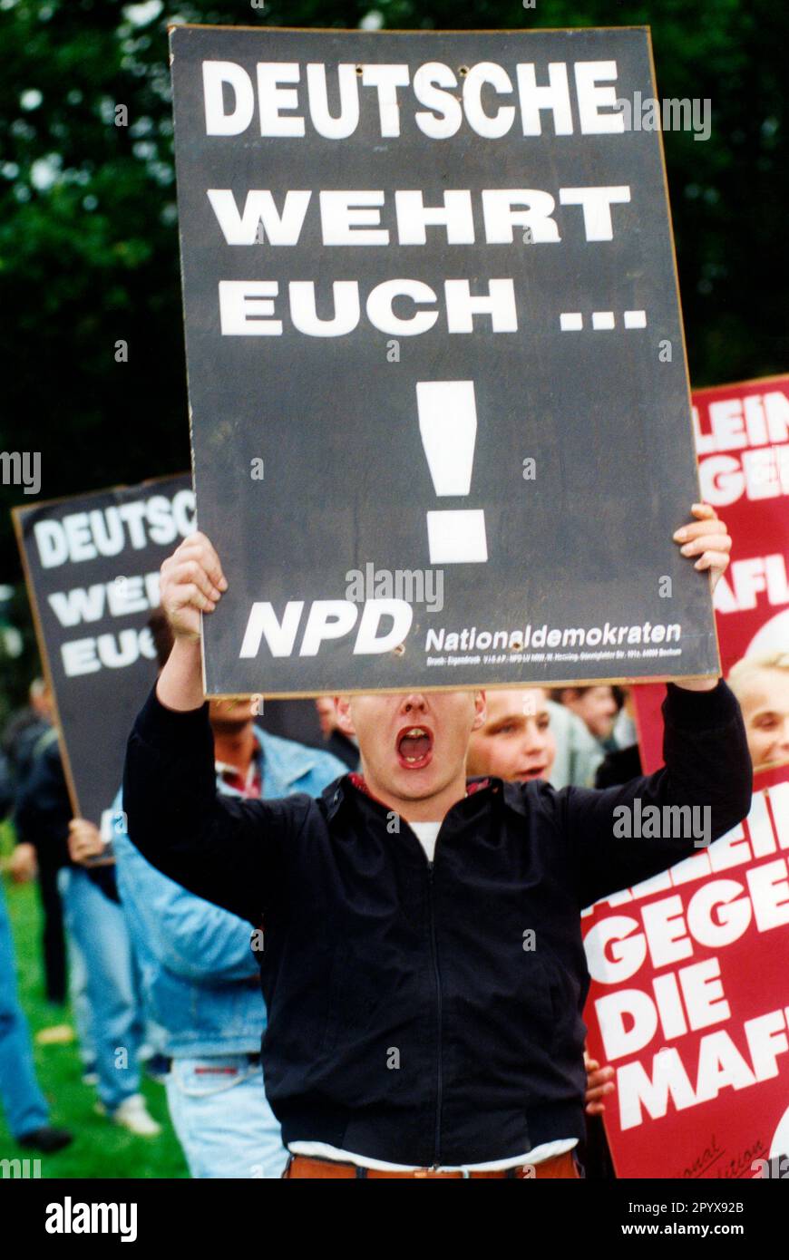 National Democratic Party of Germany: 1990-, politics, parties, since 1990 FRG Stock Photo