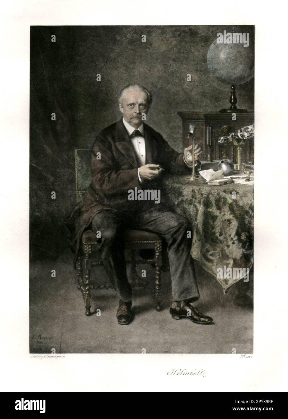 Hermann Helmholtz, German physicist. Photo: Heliogravure, Corpus Imaginum, Hanfstaengl Collection. [automated translation] Stock Photo