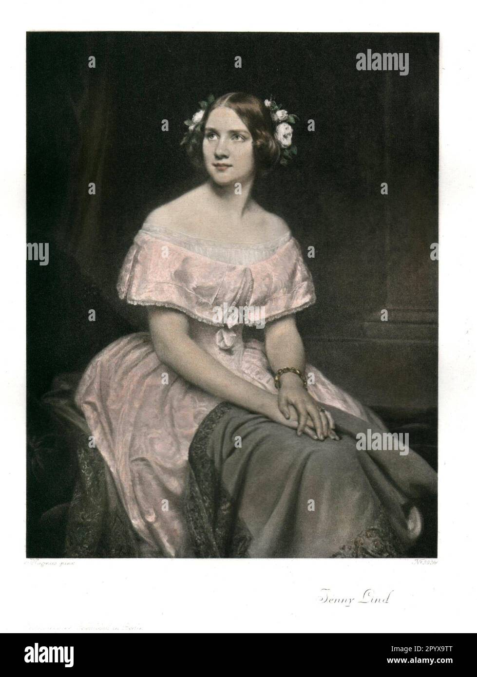 Jenny Lind, Swedish opera singer. Photo: Heliogravure, Corpus Imaginum, Hanfstaengl Collection. [automated translation] Stock Photo