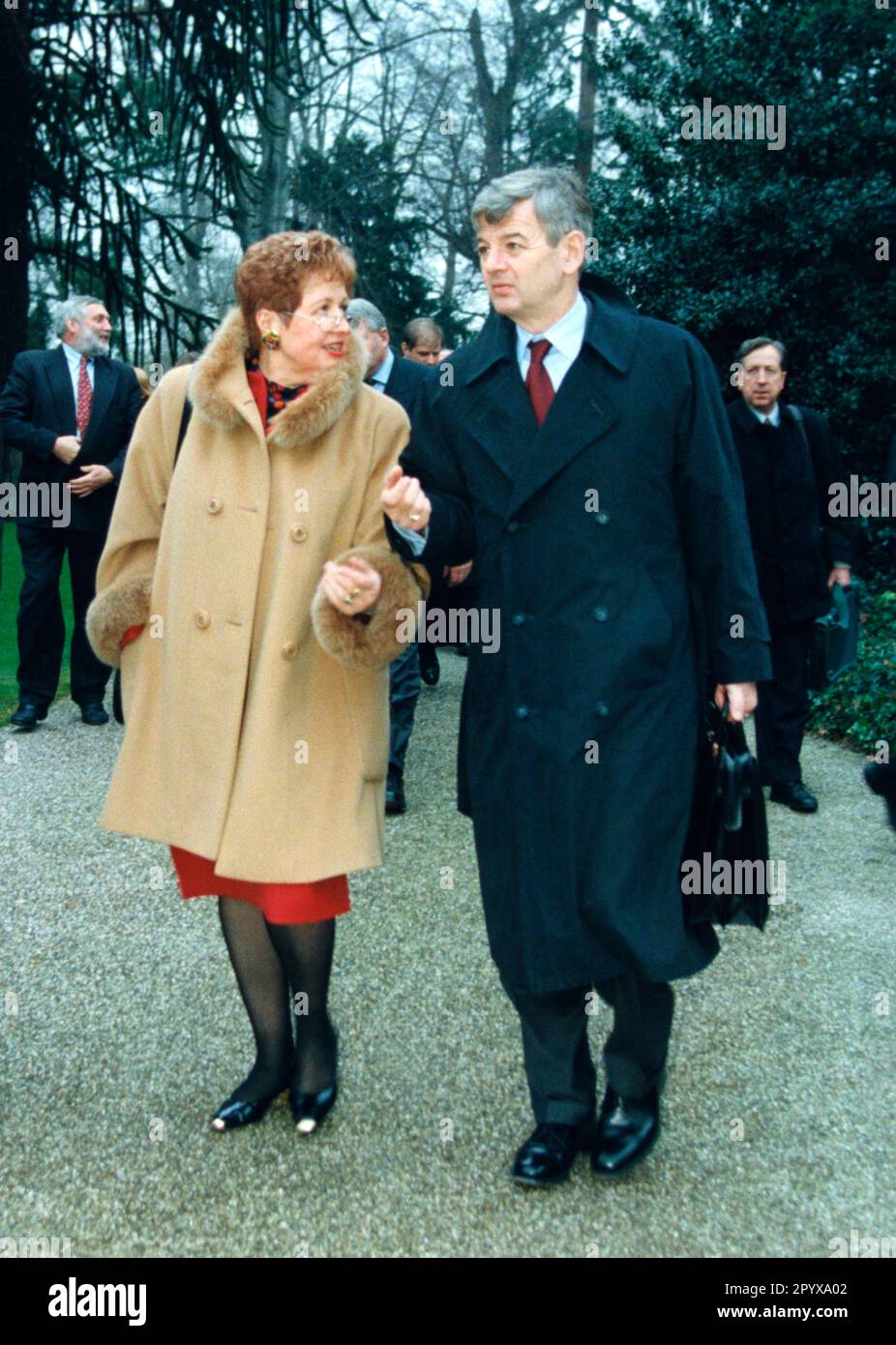 Joschka Fischer, politician, Germany, Buendnis 90 / Die Gruenen, with German politicians since 1997 Stock Photo