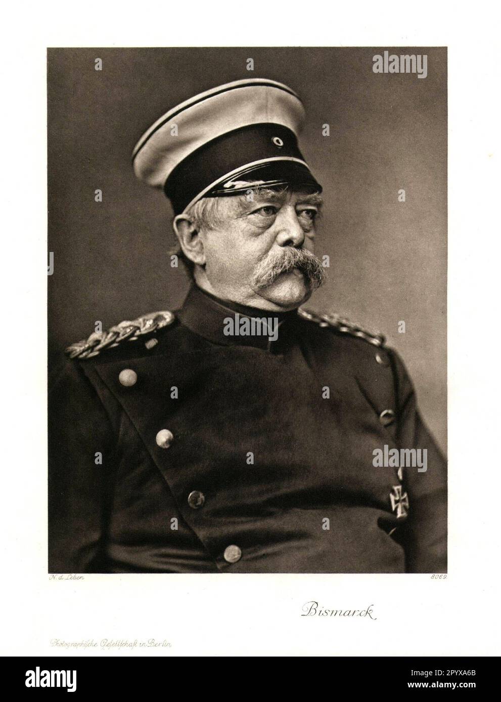 Otto Von Bismarck (1815-1898), German Chancellor. Photo: Heliogravure ...