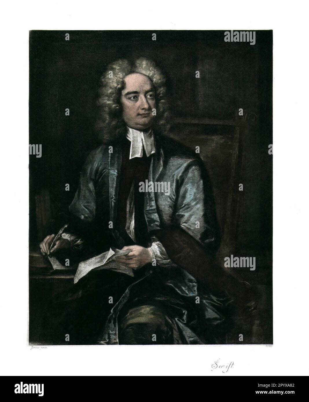 Date of recording: 30.11.1667 - 19.10.1745 Jonathan Swift (1667-1745), British writer. Photo: Heliogravure, Corpus Imaginum, Hanfstaengl Collection. [automated translation] Stock Photo