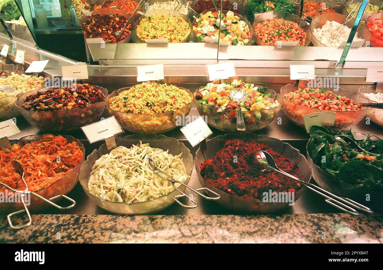 Date of recording: 08.04.1997 Salad counter in Vollwert Restaurant ...