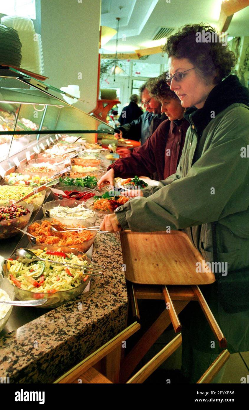 Date of recording: 08.04.1997 Salad counter in Vollwert Restaurant ...