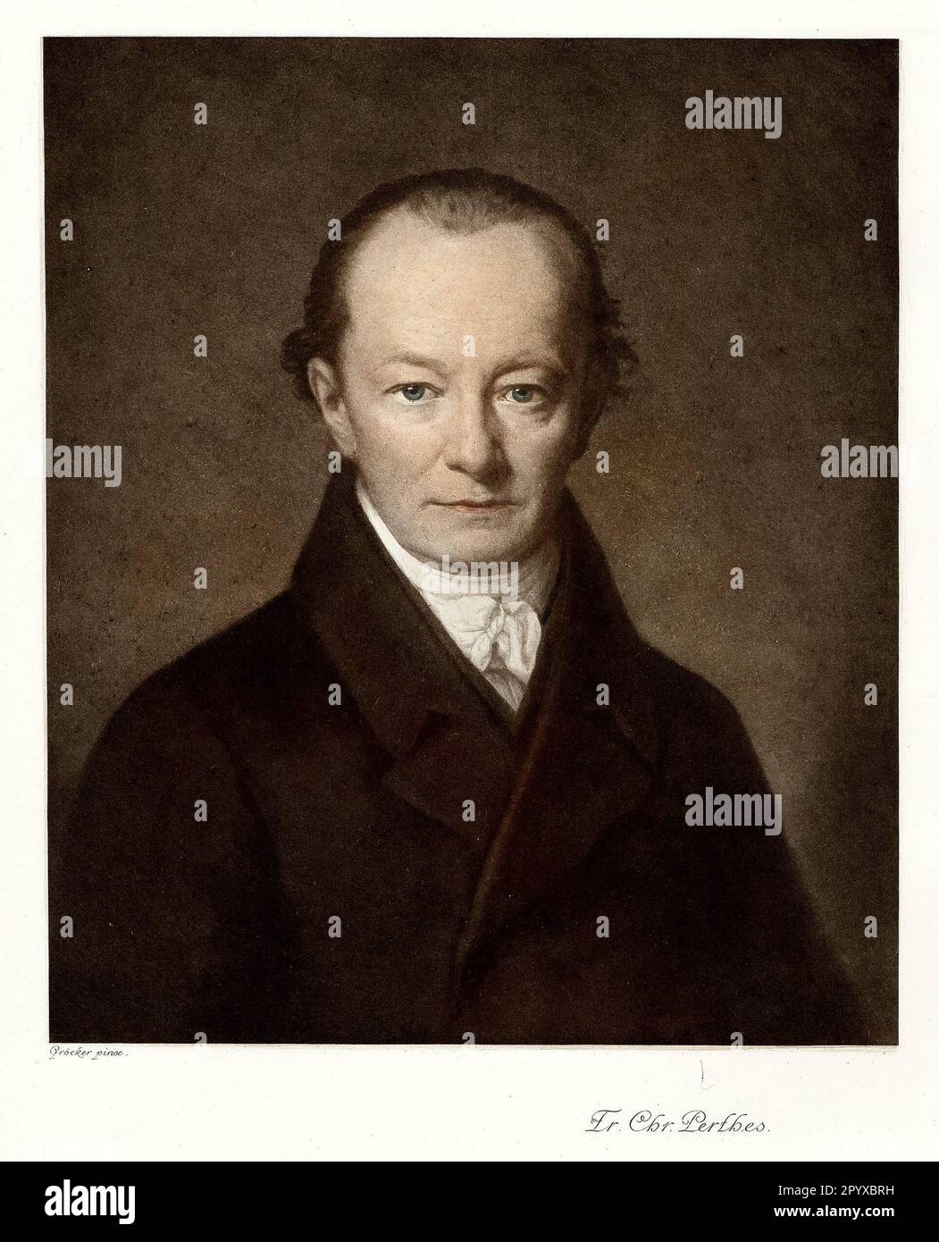 Friedrich Christoph Perthes (1772-1843), German bookseller and publisher. Painting by Gröcker. Photo: Heliogravure, Corpus Imaginum, Hanfstaengl Collection. [automated translation] Stock Photo