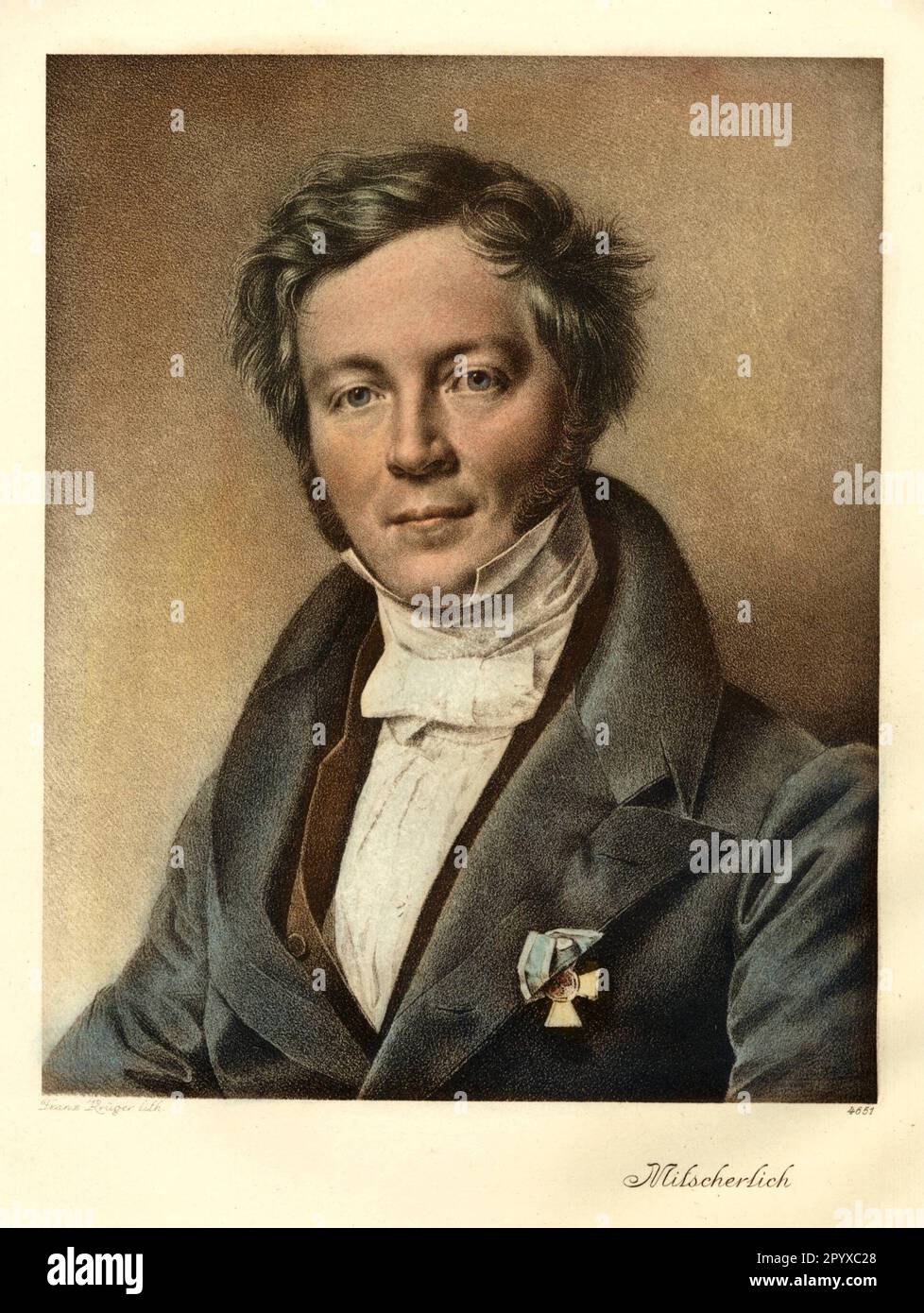 Eilhard Alfred Mitscherlich (17941863), German chemist. Drawing (?) by