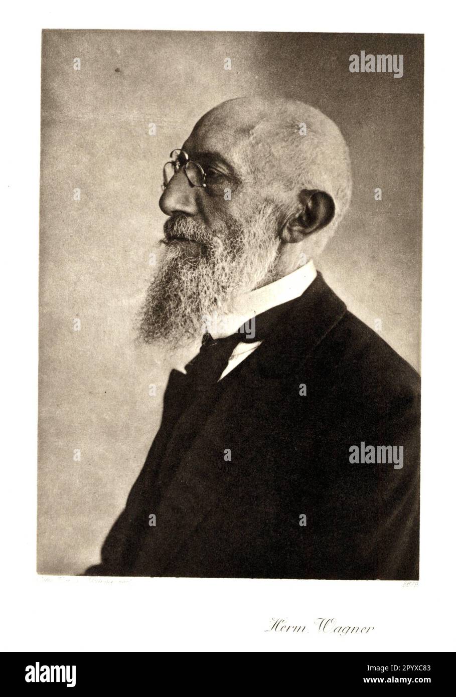 Hermann Wagner (1840-1929), German geographer. Wagner rendered outstanding services to the methodology and expansion of geography. Photograph by Peter Matzen, Göttingen. Photo: Heliogravure, Corpus Imaginum, Hanfstaengl Collection. [automated translation] Stock Photo