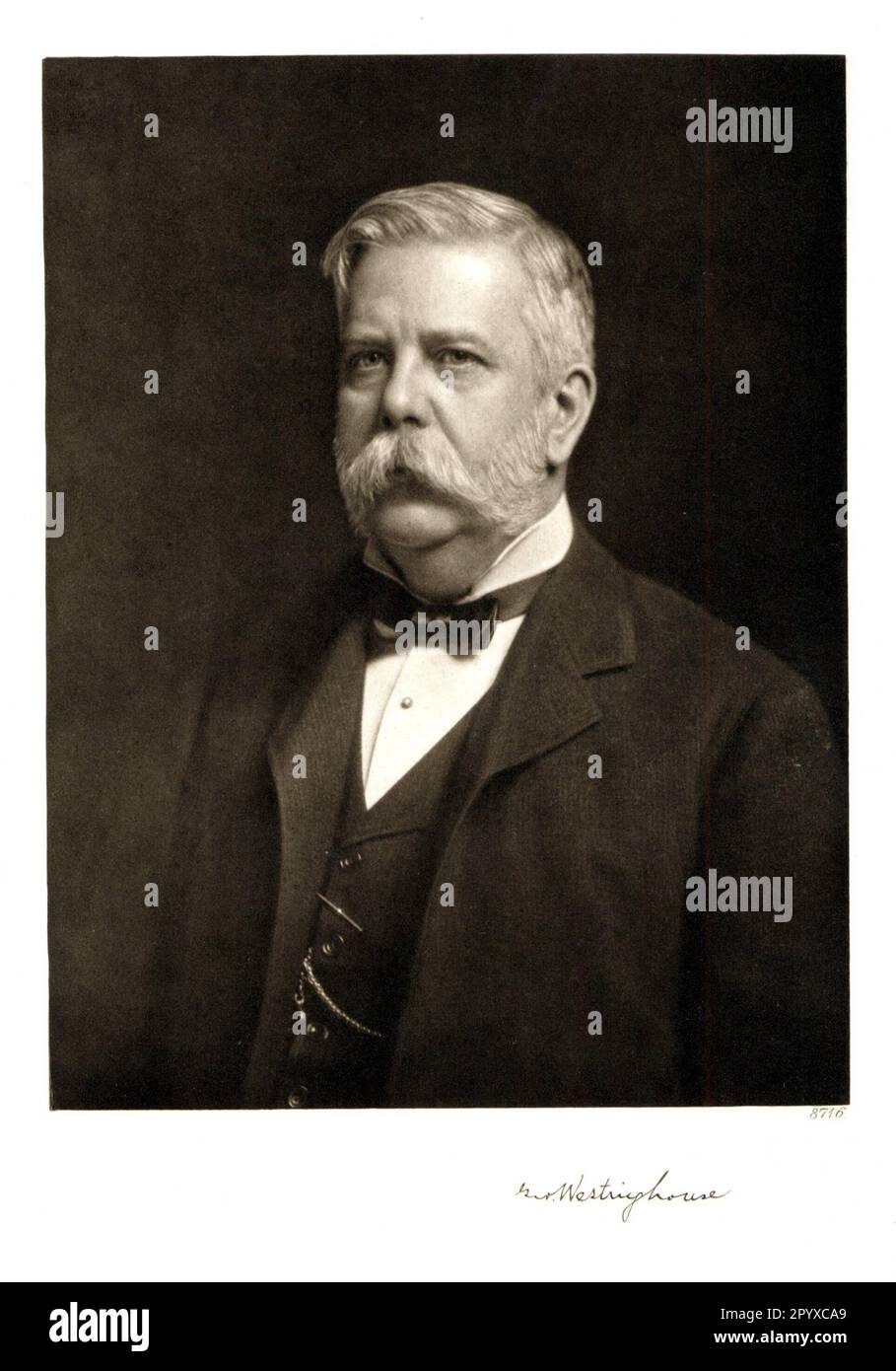 George Westinghouse (1846-1914), American engineer and industrialist. Among other things, Westinghouse invented the railroad air brake in 1867. He also founded the Westinghouse Electric Corp. photograph. Photo: Heliogravure, Corpus Imaginum, Hanfstaengl Collection. [automated translation] Stock Photo