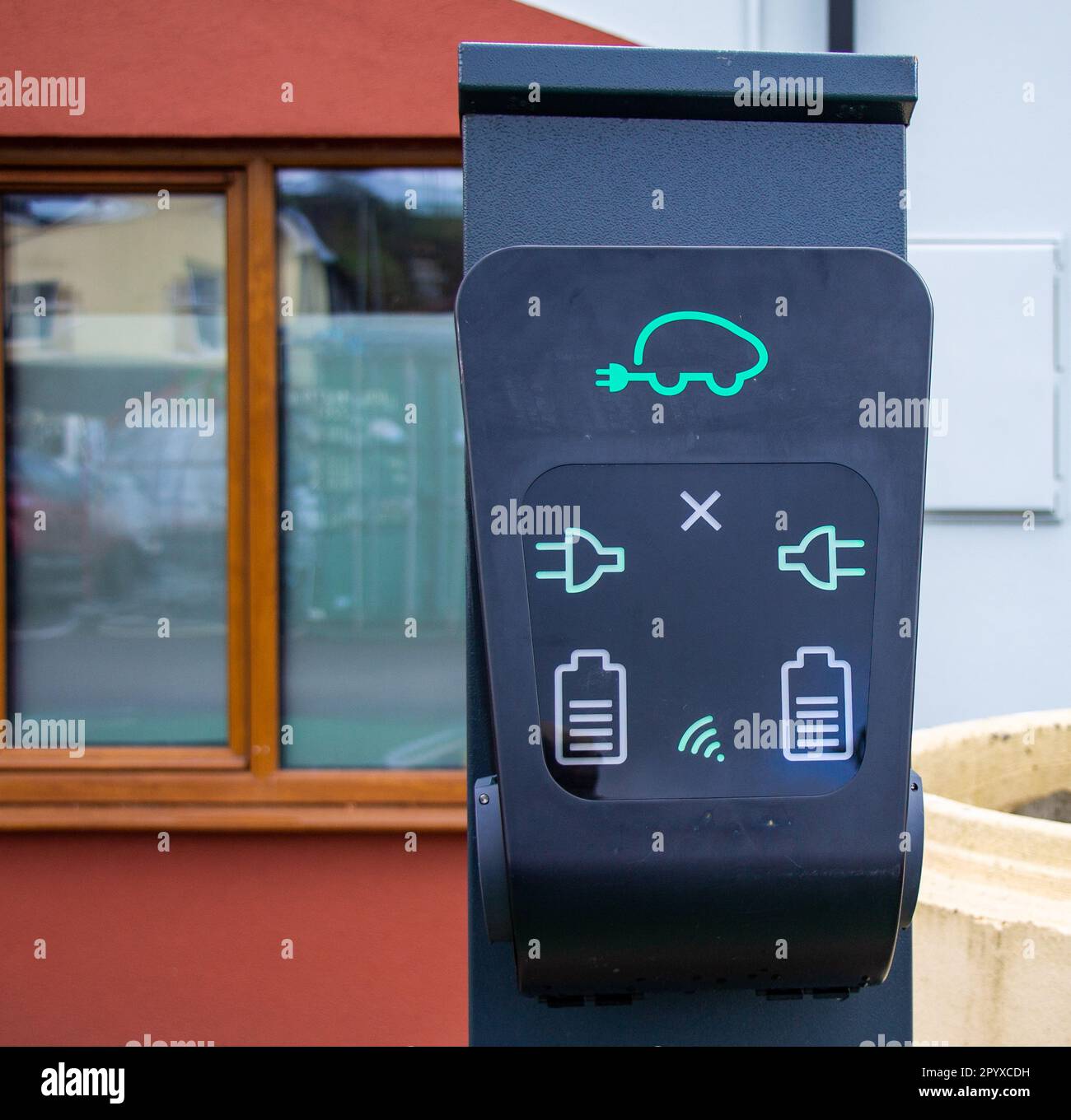 Electric Vehicle Charging Point or Station Stock Photo