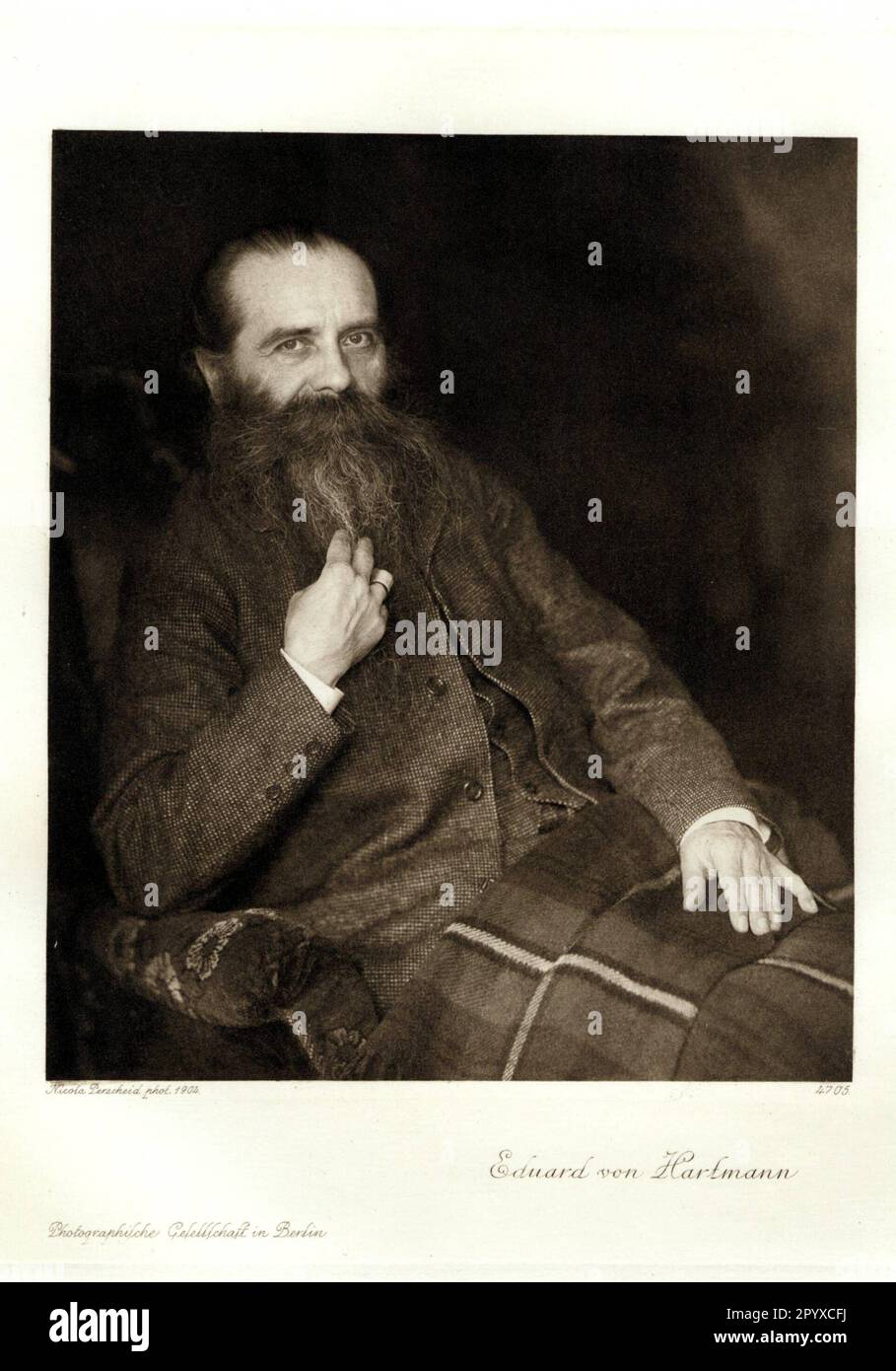 Eduard von Hartmann (1842-1906), German philosopher and founder of the newer vitalism. Photography by Nicola Perscheid. Photo: Heliogravure, Corpus Imaginum, Hanfstaengl Collection. [automated translation] Stock Photo