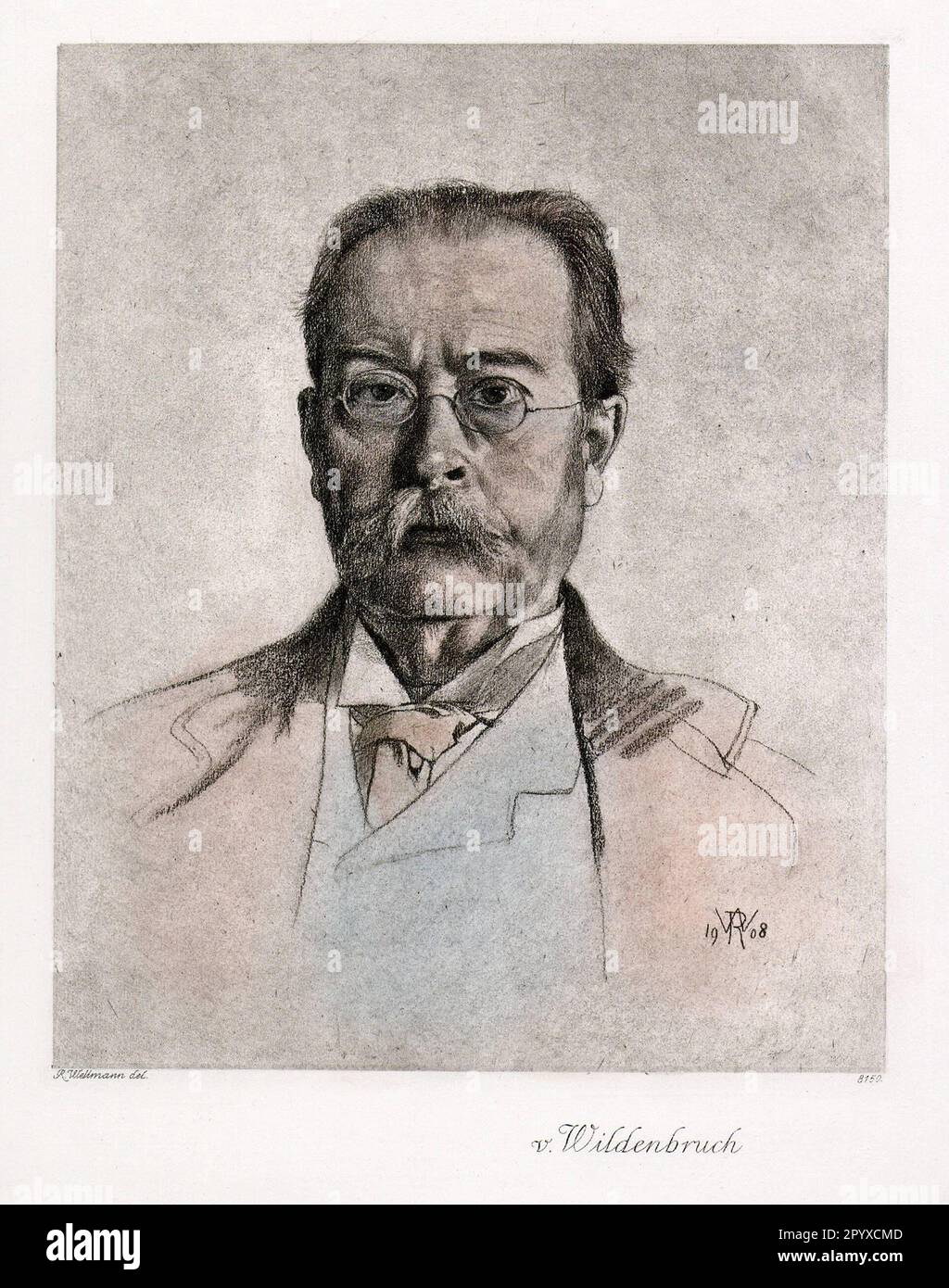 Ernst von Wildenbruch (1845-1909), German author. Photo after a drawing by Wellmann. Photo: Heliogravure, Corpus Imaginum, Hanfstaengl Collection. [automated translation] Stock Photo