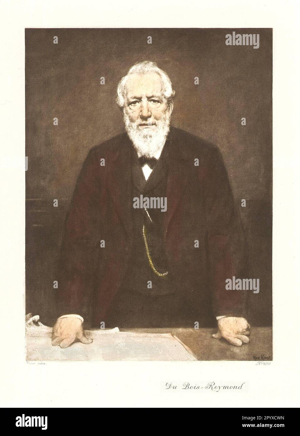 Emil Du Bois-Reymond (1818-1896), German physiologist. Painting by Max Kerber from 1896. Photo: Heliogravure, Corpus Imaginum, Hanfstaengl Collection. [automated translation] Stock Photo