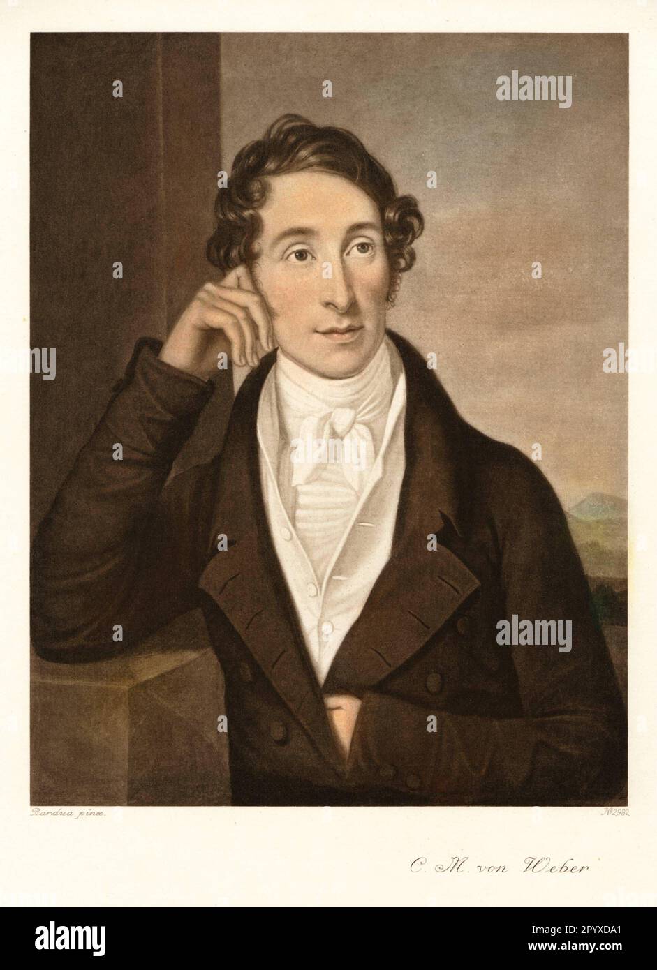 Carl Maria von Weber (1786-1826), German composer and music critic. Painting by C. Bardua. Photo: Heliogravure, Corpus Imaginum, Hanfstaengl Collection. [automated translation] Stock Photo