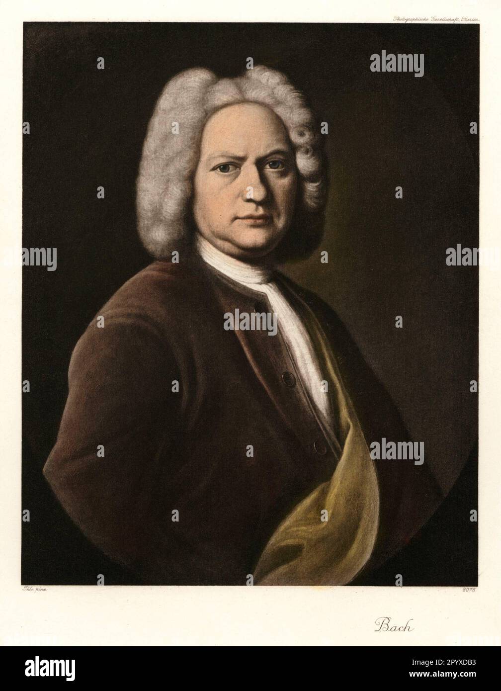 Johann Sebastian Bach (1685-1750), German composer. Painting by Johann