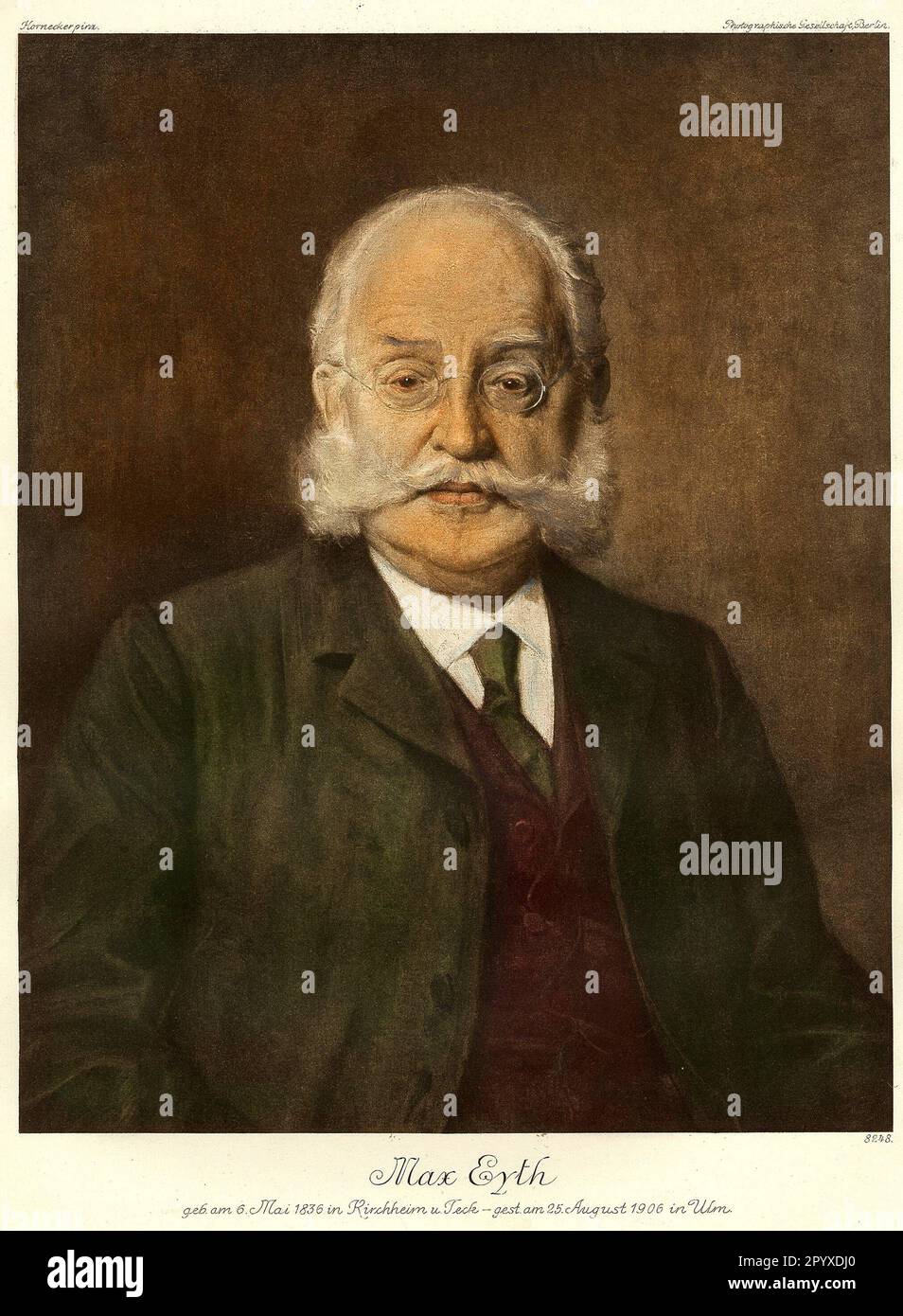 Max Eyth (1836 1906), German engineer and writer. Painting by Hornecker