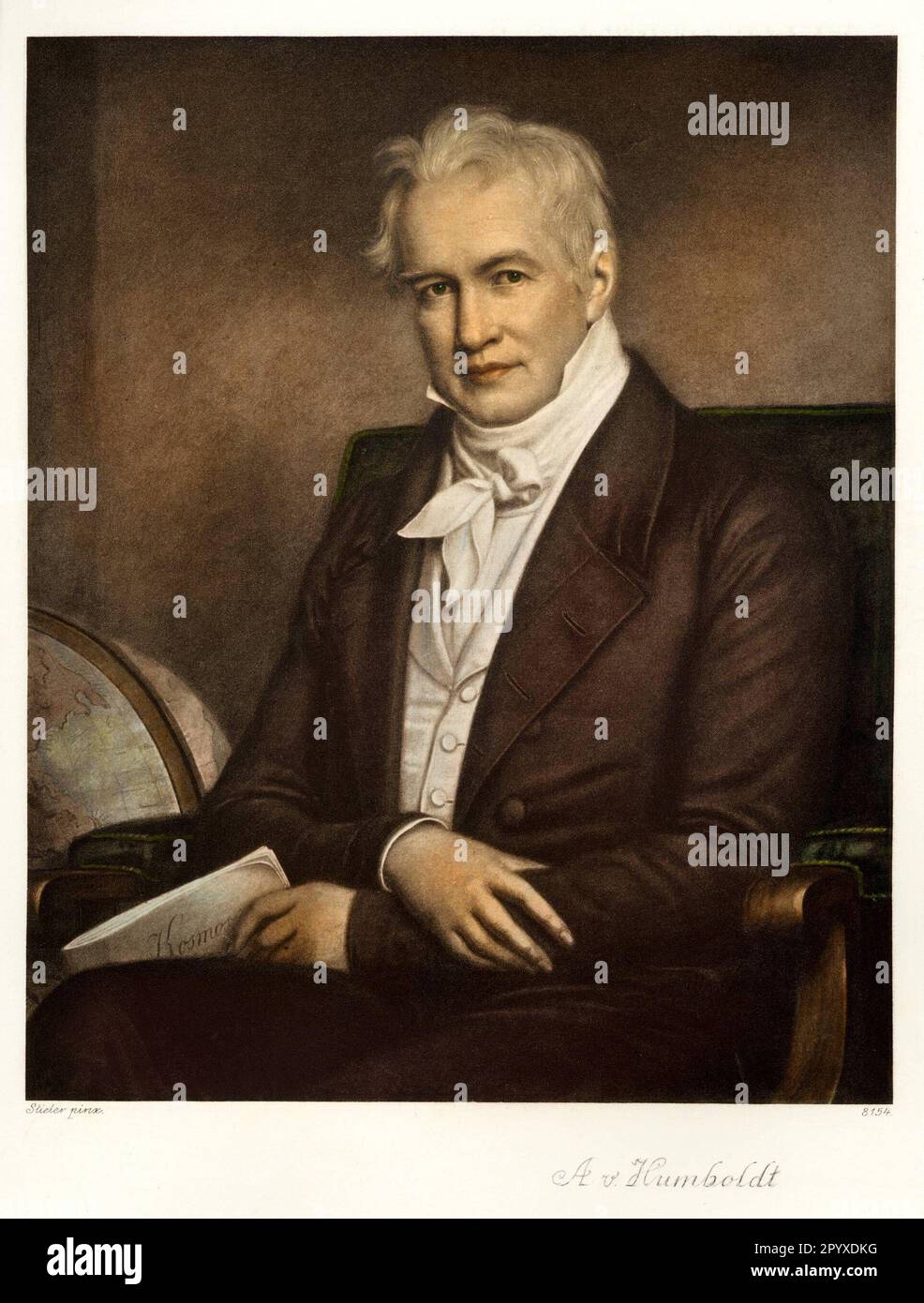 Alexander Freiherr von Humboldt (1769-1859), German naturalist. Painting by Joseph Karl Stieler (1781-1858). Photo: Heliogravure, Corpus Imaginum, Hanfstaengl Collection. [automated translation] Stock Photo