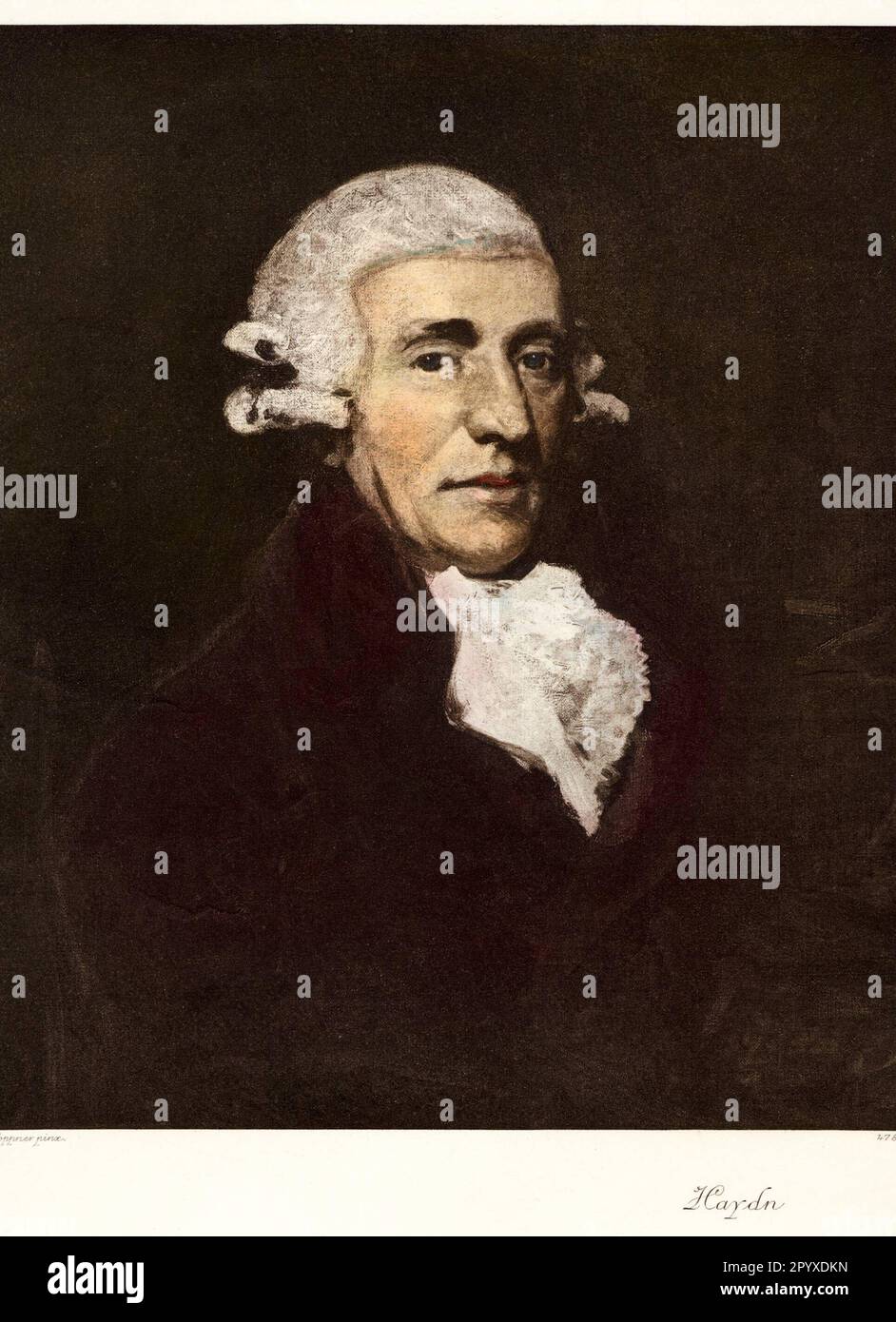 Franz Joseph Haydn (1732-1809), Austrian composer, painting by John Hoppner. Photo: Heliogravure, Corpus Imaginum, Hanfstaengl Collection. [automated translation] Stock Photo