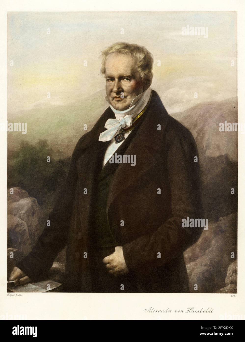 Alexander Freiherr von Humboldt (1769-1859), German naturalist, painting by Begas. Photo: Heliogravure, Corpus Imaginum, Hanfstaengl Collection. [automated translation] Stock Photo