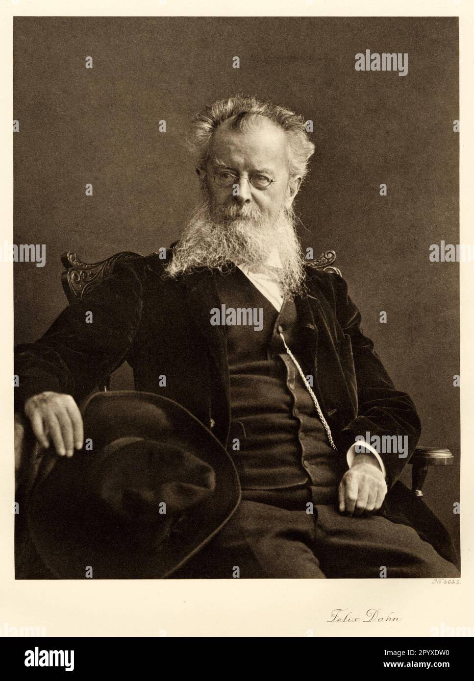 Felix Dahn (1834-1912), German writer, historian and jurist. Photograph. Photo: Heliogravure, Corpus Imaginum, Hanfstaengl Collection. [automated translation] Stock Photo