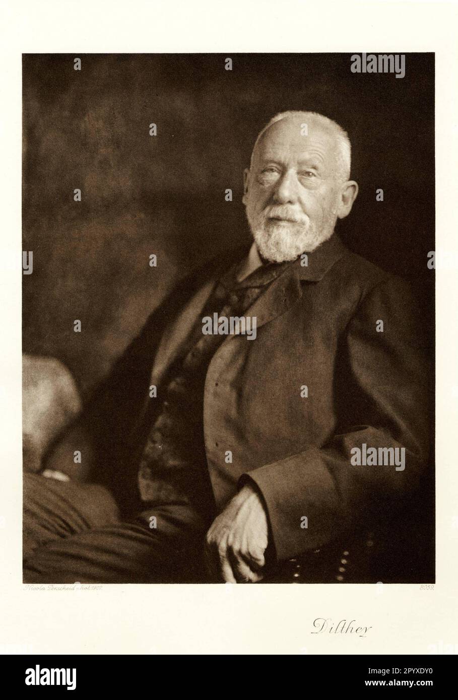 Wilhelm Dilthey (1833-1911), German philosopher. Photograph by Nicola Perscheid from 1907. Photo: Heliogravure, Corpus Imaginum, Hanfstaengl Collection. [automated translation] Stock Photo