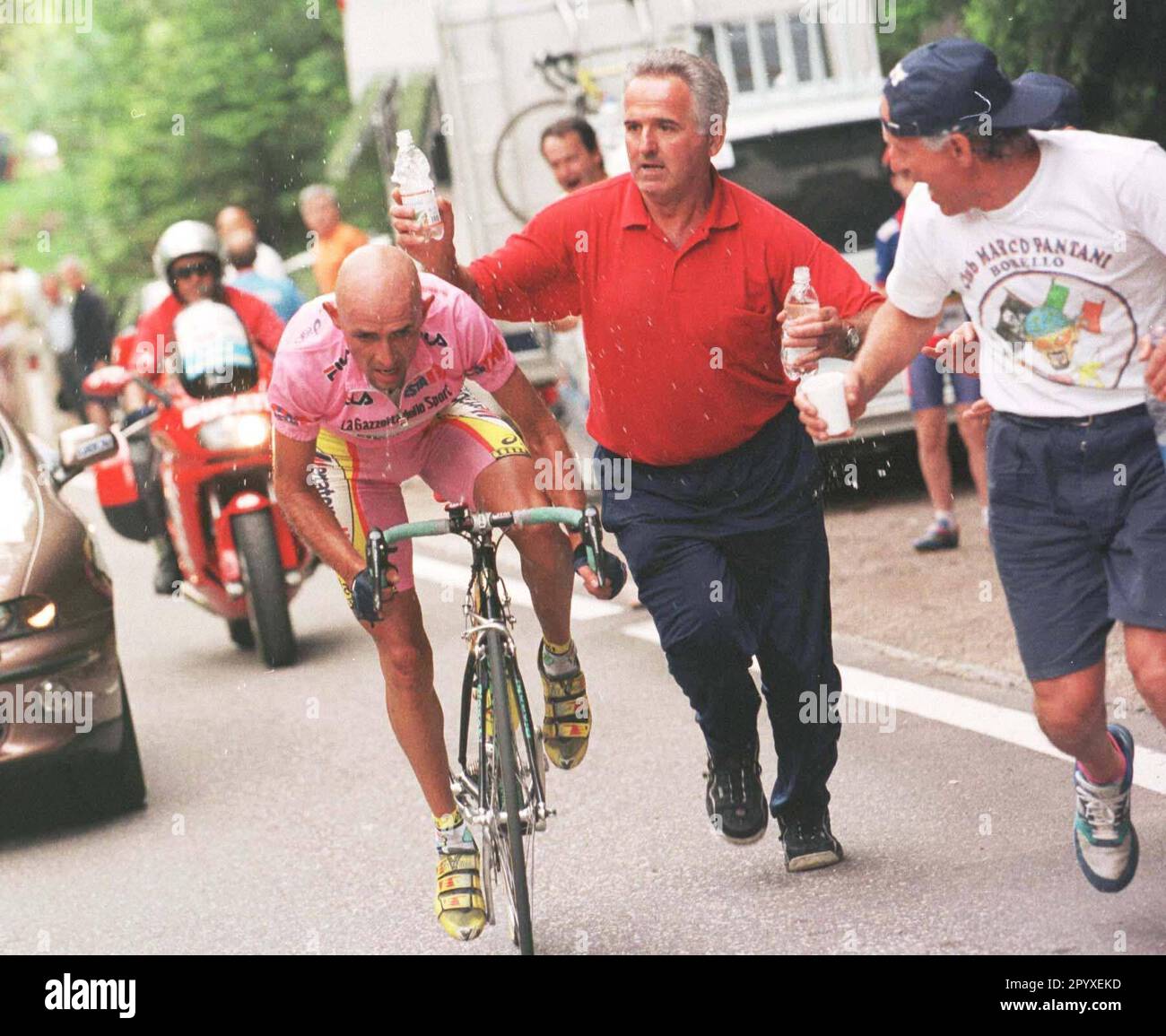 Road racing driver Marco Pantani drives at the Giro d´Italia, 1999
