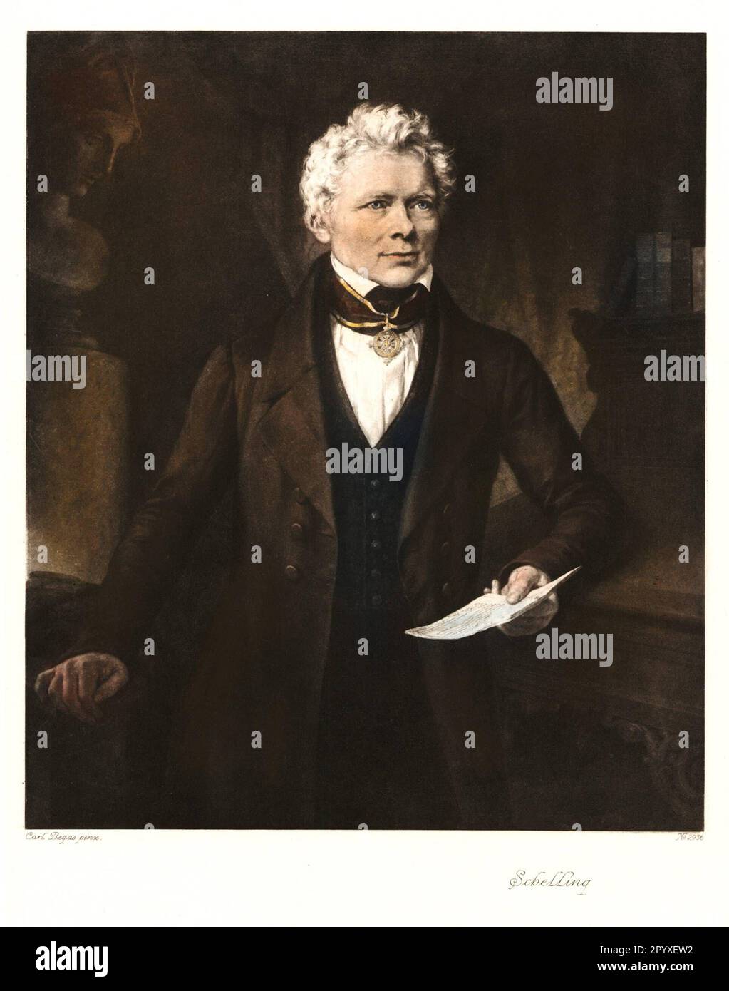 Friedrich Wilhelm Joseph von Schelling (1775-1854), German philosopher. Painting by Karl Begas. Photo: Heliogravure, Corpus Imaginum, Hanfstaengl Collection. [automated translation] Stock Photo