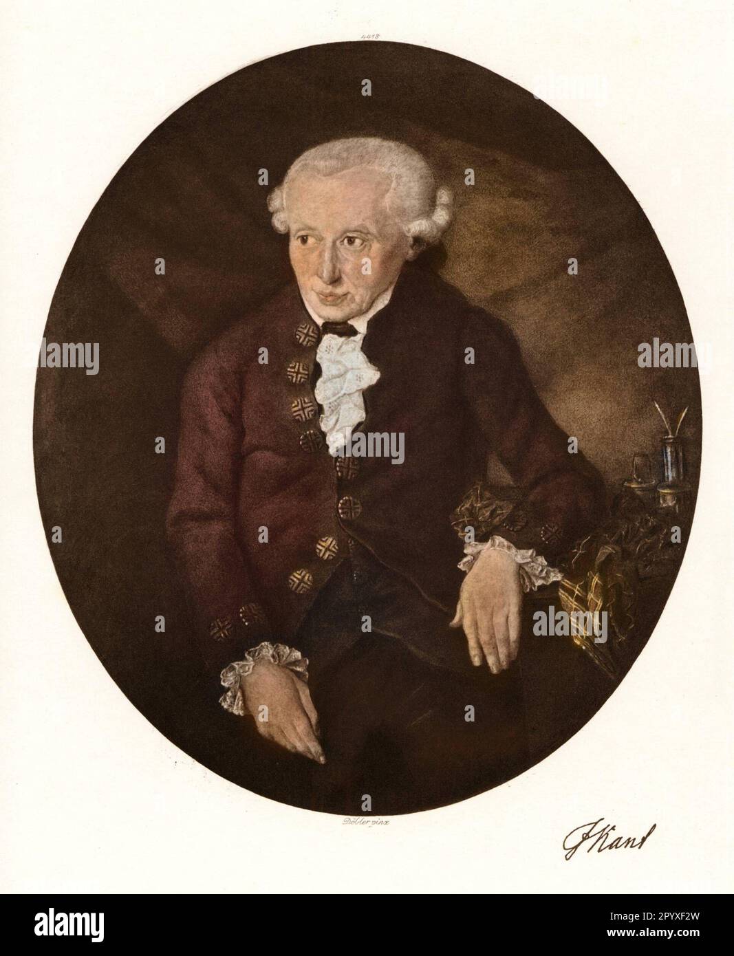 Immanuel Kant (1724-1804), German Philosopher. Painting By Gottfried ...