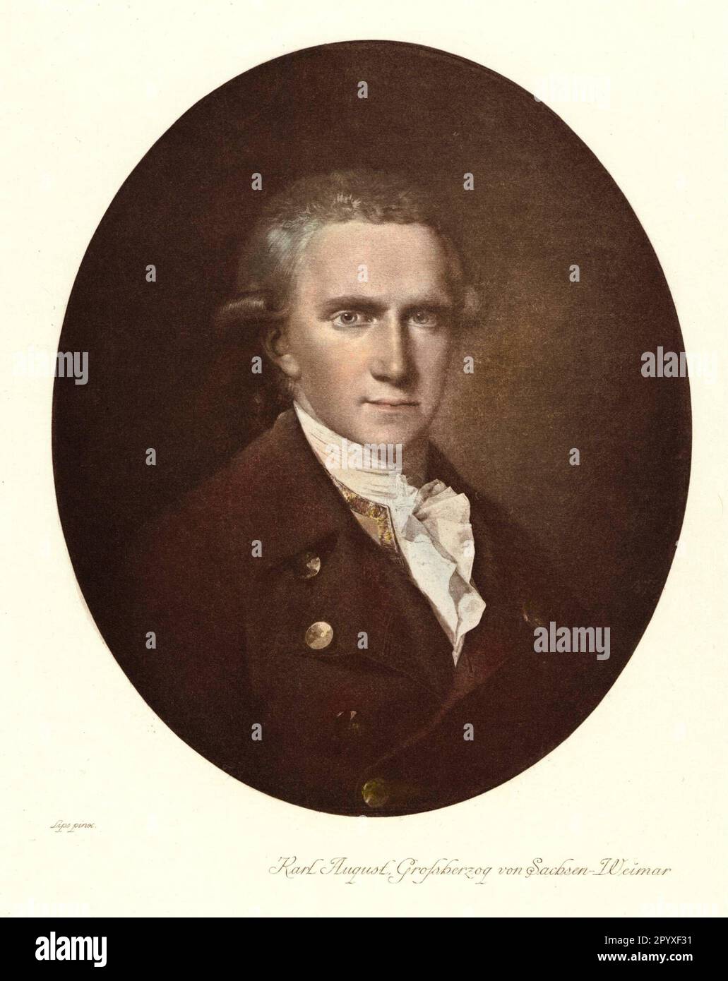 Karl August (1757-1828), Grand Duke of Saxe-Weimar. His friendship with Johann Wolfgang Goethe made Weimar and Jena centers of German intellectual life. Photo: Heliogravure, Corpus Imaginum, Hanfstaengl Collection. [automated translation] Stock Photo