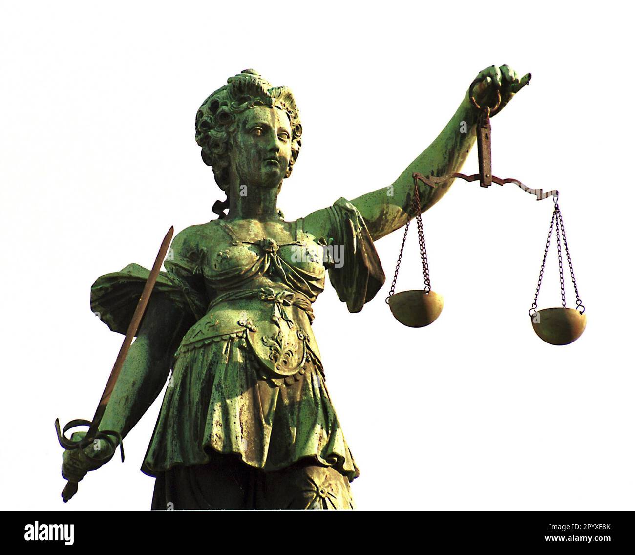 Justitia in front of the Römer in Frankfurt. [automated translation