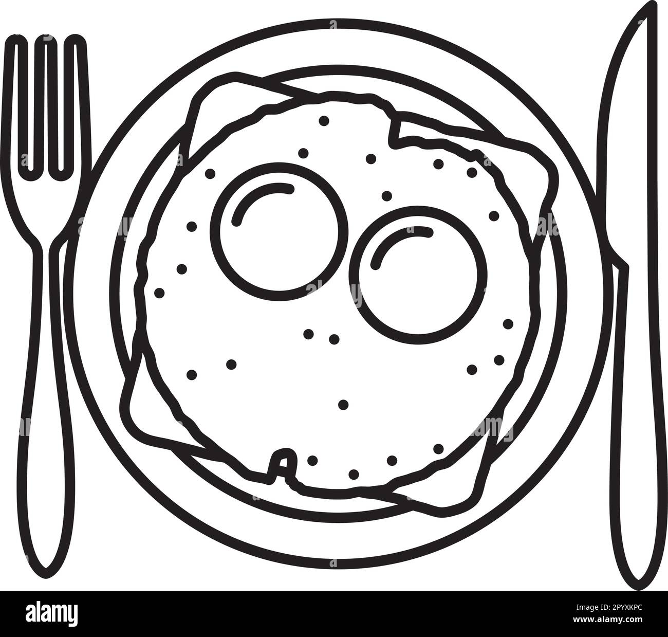 Fried eggs on slice of toast vector illustration for National Egg Day