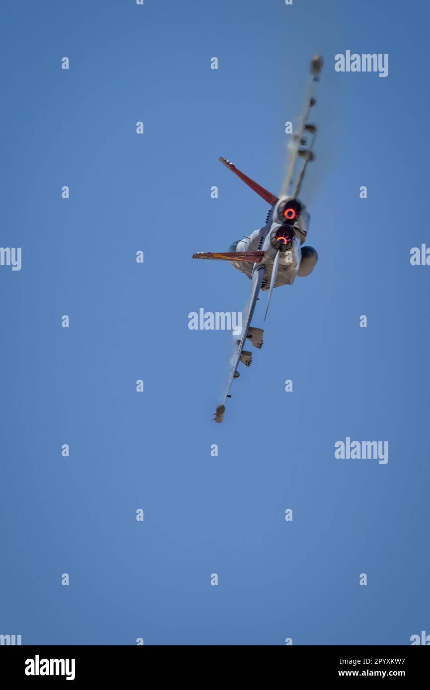 An EA18G Growler demonstration at the 2023 Thunder and Lightning Over
