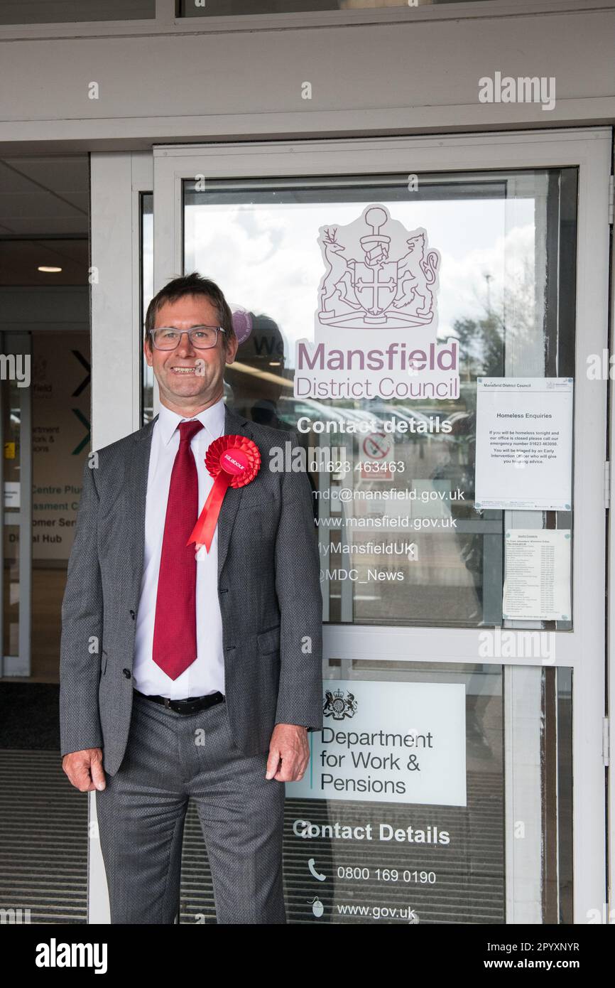 Mansfield, Nottinghamshire, England, UK. 5th May 2023. Andrew Abrahams