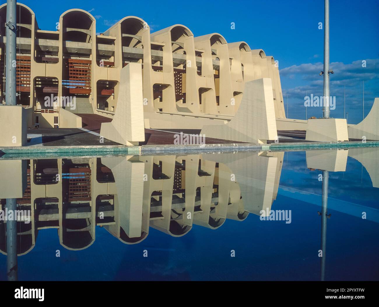 This is the Zayed Sports City stadium built in honour of Sheikh Zayed
