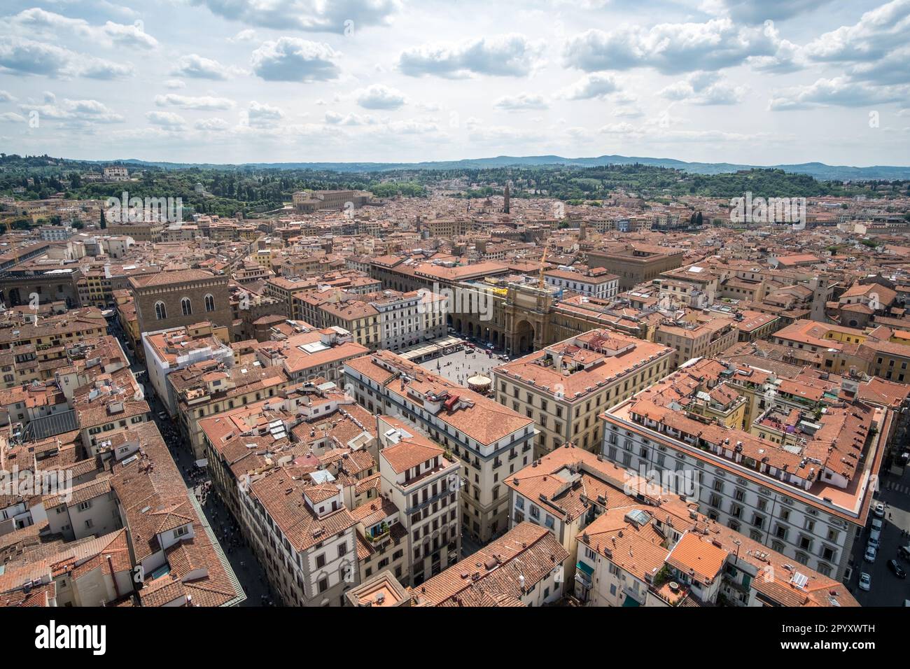 Aerial view of Florence, Italy. Stock Photo
