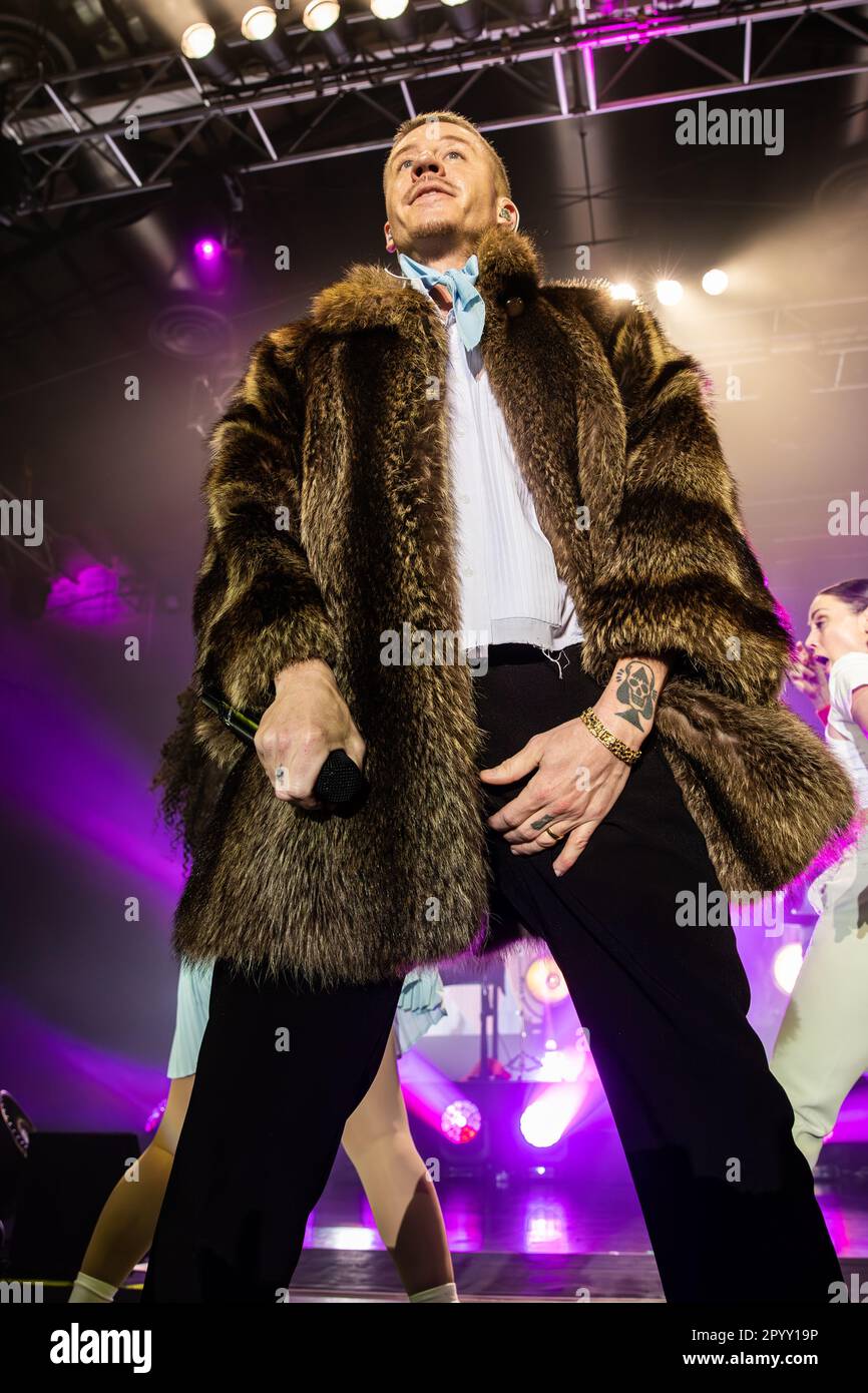Milan Italy. 03 May 2023. The American rapper MACKLEMORE performs live on stage at Alcatraz during 'The Ben Tour'. Stock Photo