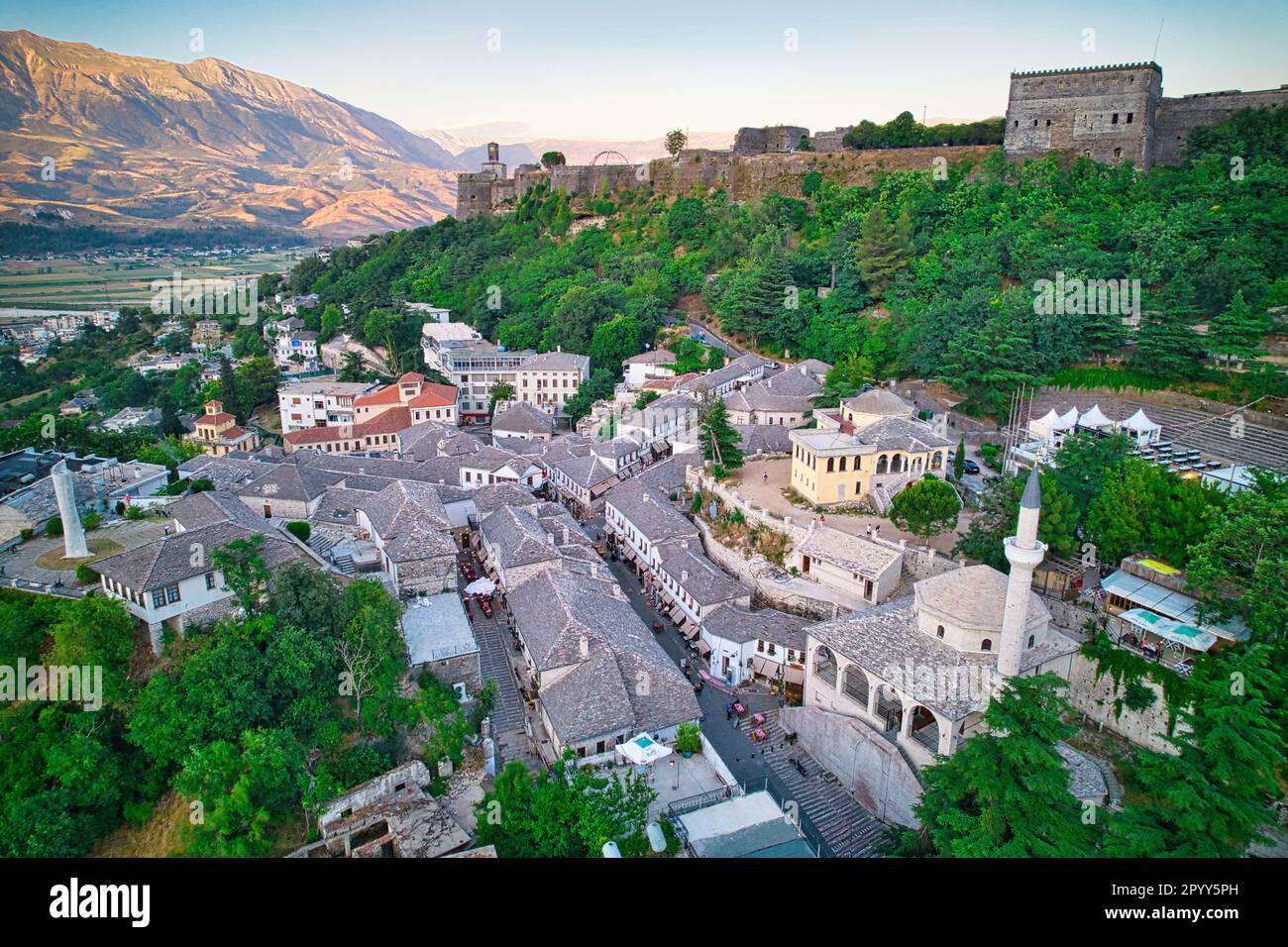Medieval Downtown Gjirokaster Albania Hi res Stock Photography And medieval-downtown-gjirokaster-albania-hi-res-stock-photography-and