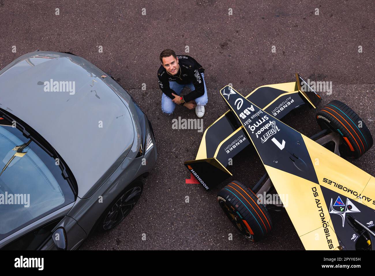 VANDOORNE Stoffel (bel) with New DS7 and DS Penske Formula E Team, Spark-DS, DS E-Tense FE23, portrait during the 2023 Monaco ePrix, 7th meeting of the 2022-23 ABB FIA Formula E World Championship, on the Circuit de Monaco from May 4 to 6, 2023 in Monaco - Photo Germain Hazard/DPPI Credit: DPPI Media/Alamy Live News Stock Photo