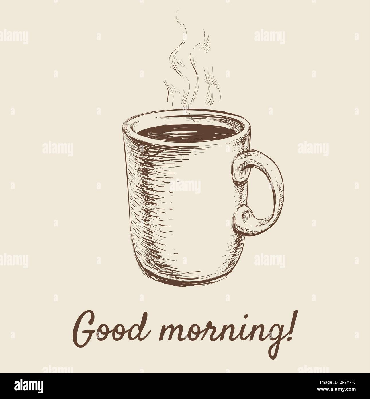 Hand Drawn Sketch Coffee Cup Vector Illustration Hand Drawn Sketch ...