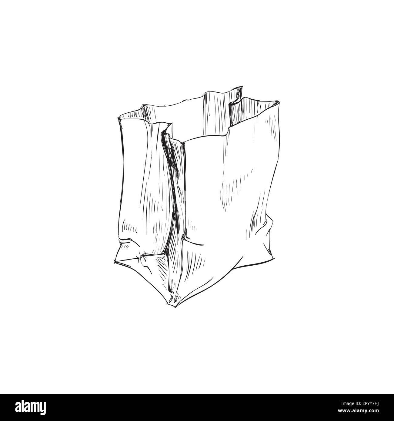 Bag Paper Crumpled Vector Illustration Stock Vector Image And Art Alamy 