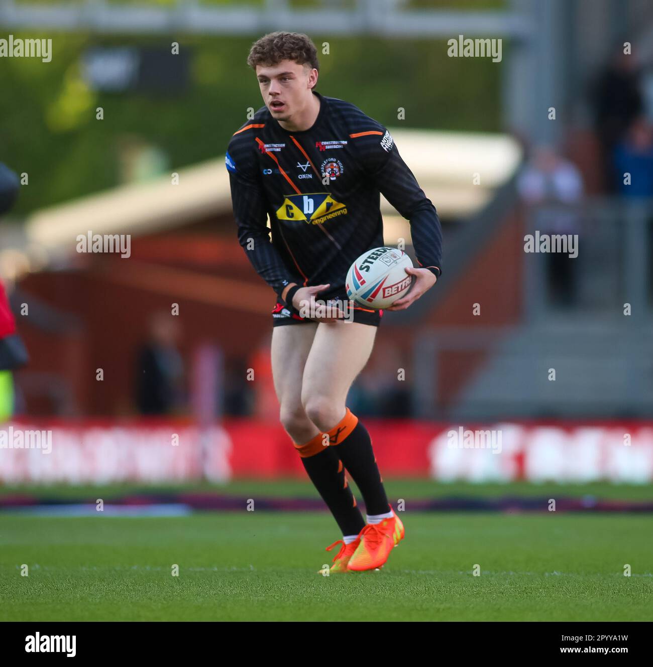 Leigh, UK. 05th May, 2023. Castleford debutant Elliot Wallis *** during the Betfred Super League