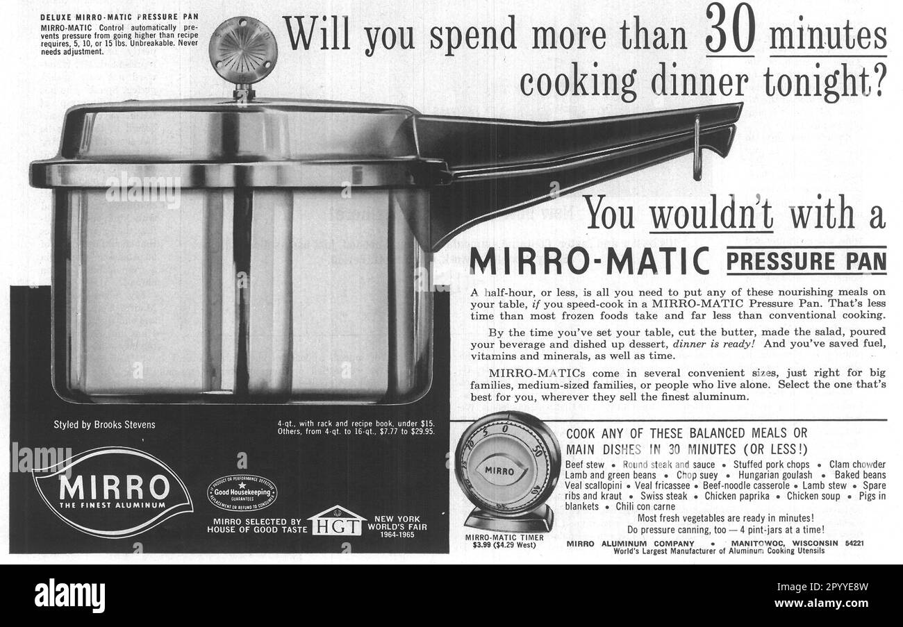 https://c8.alamy.com/comp/2PYYE8W/mirro-matic-pressure-cooker-advert-in-a-journal-magazine-february-1965-mirro-matic-pressure-pan-2PYYE8W.jpg