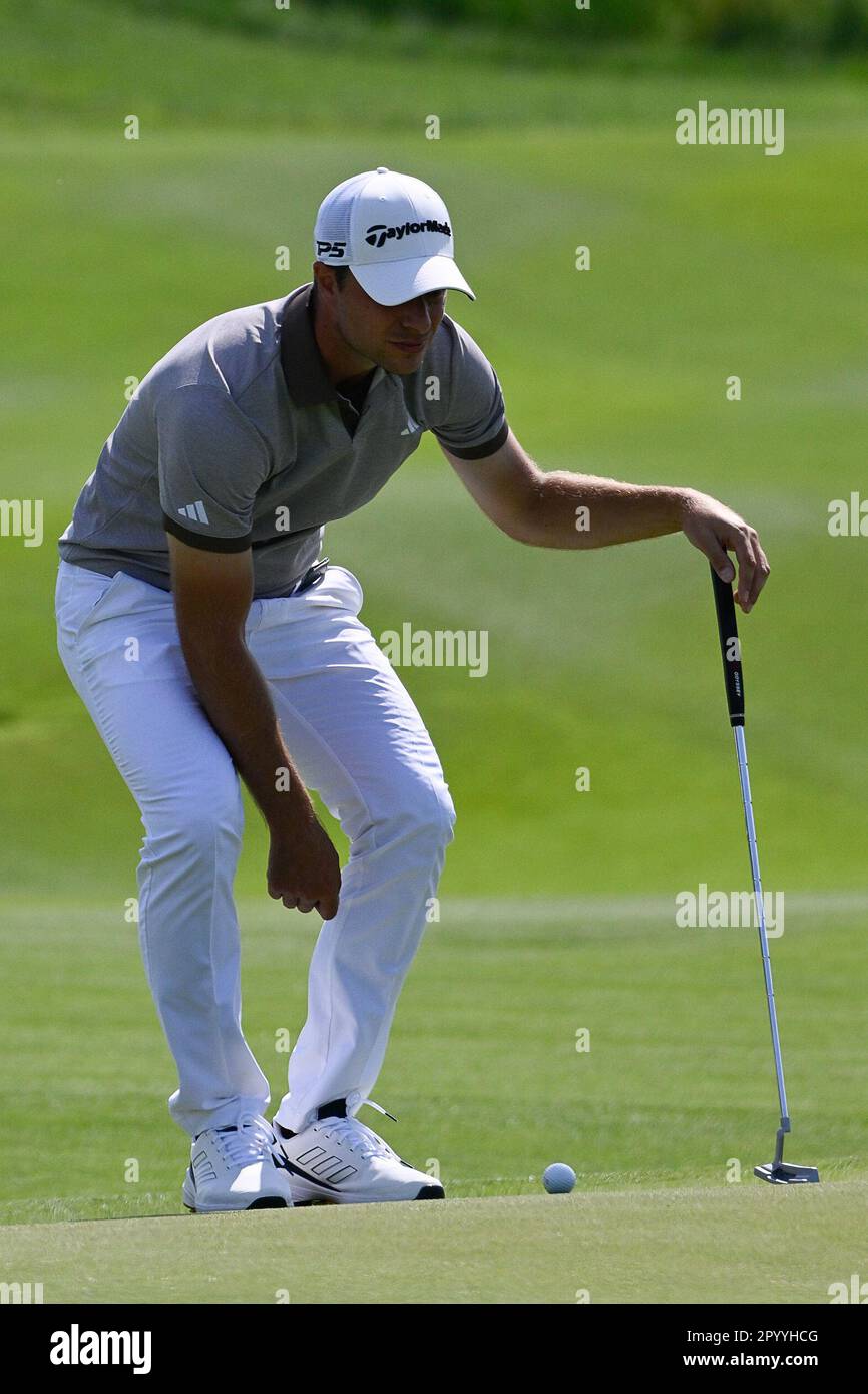 5th May 2023, Marco Simone Golf and Country Club, Guidonia, Italy; DS  Automobiles Italian Open Golf round 2; PAVON, Matthieu Stock Photo - Alamy