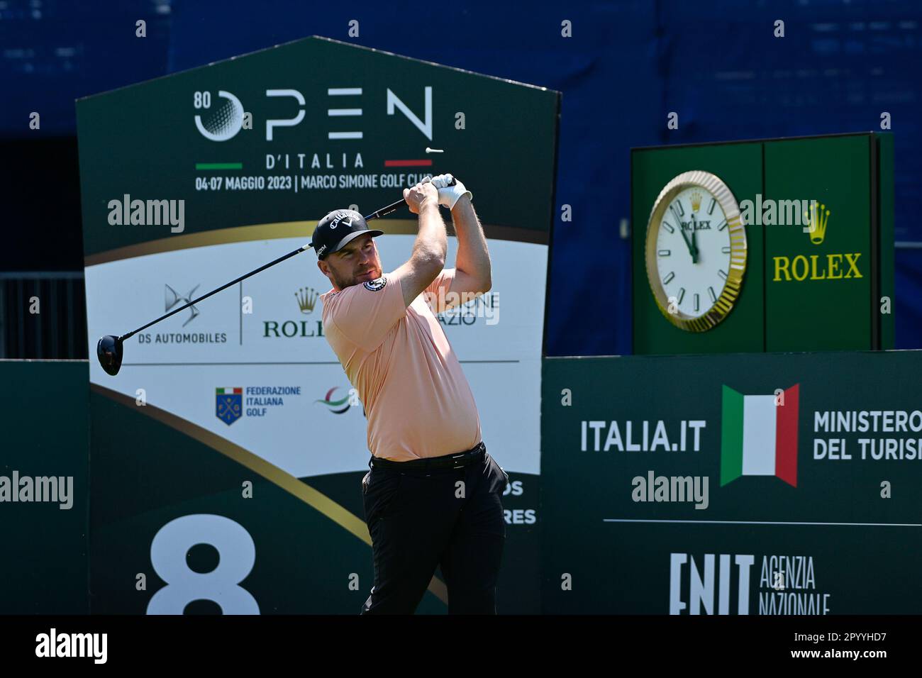 5th May 2023, Marco Simone Golf and Country Club, Guidonia, Italy; DS  Automobiles Italian Open Golf round 2; PAVON, Matthieu Stock Photo - Alamy