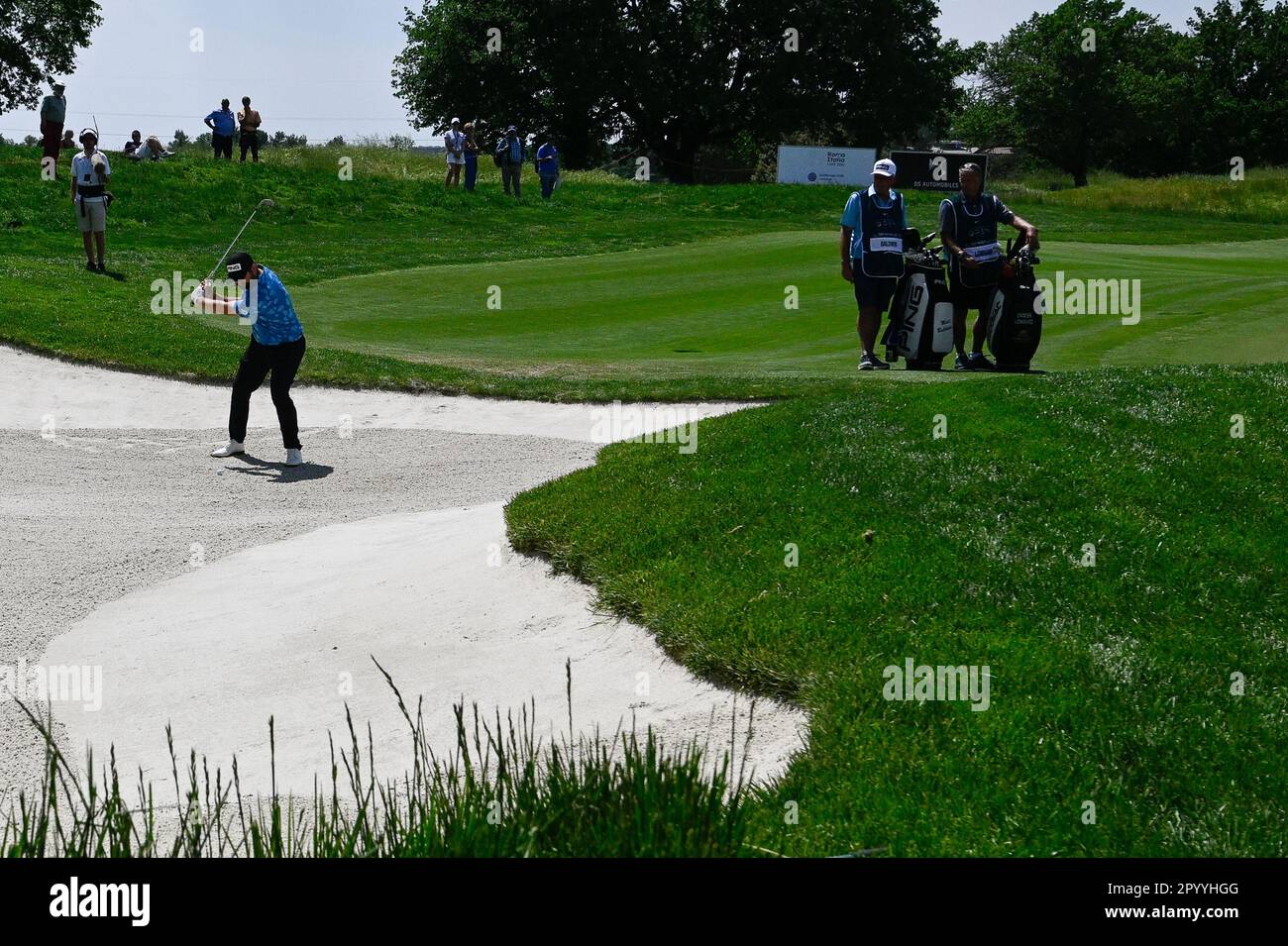 5th May 2023, Marco Simone Golf and Country Club, Guidonia, Italy; DS  Automobiles Italian Open Golf round 2; PAVON, Matthieu Stock Photo - Alamy